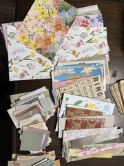 Huge lot of junk journal scrapbook supplies paper stickers washi tape