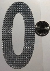 GIANT SILVER RHINESTONE LETTER “O” Stickers(1pc)JoAnn’s•Name•Initial •Label•Last