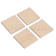 40PCS Square Wooden Sheet Unfinished for Holiday Decor Coasters Home Decorations