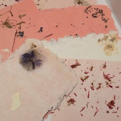 Lot Of Handmade Pressed Paper Art Junk Journaling Scrapbooking Cardstock Pages