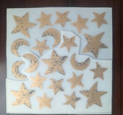 Articles Gold Stars Moons Metallic Art Transfers Ceramics Furniture Walls Paper