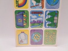 VTG Vintage Eureka Paper Magic Group 36 Stickers Pack Recycle Love Earth Day