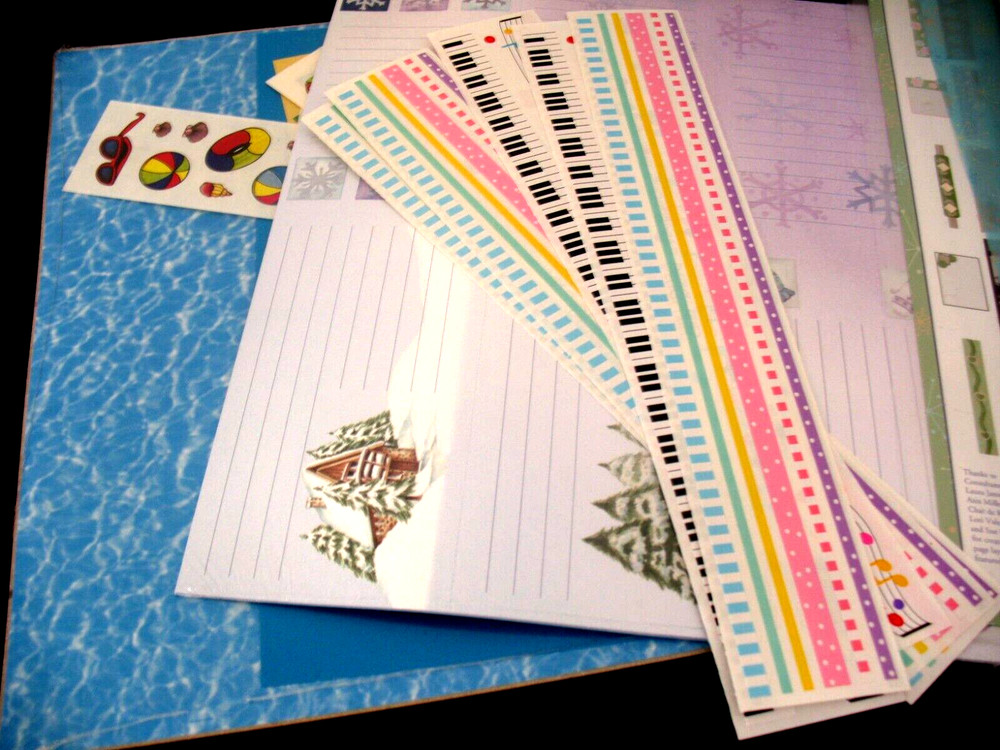 Lot Frosty Prints,Photo Mounting Paper, Tropical combo pack-Gr Lengths Chalet, +