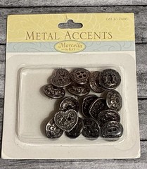 Lot of 8 K&Company & Others ~Metal Accents (Snaps, Hearts, Frames, Tags, Etc.)