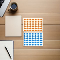 100 Sheets Stationery Adhesive Tabs Writable Label Stickers Colored Dot