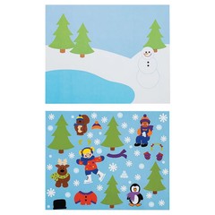 Oriental Trading Winter Snowy Landscape Sticker Scenes, 11″ x 8 1/2″, Bulk 48 Pi