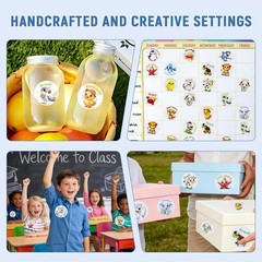 Colorful Animal Reward Stickers – 1500 PCS, Fun Classroom & Party Essentials, 1
