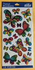 Themed/ Everyday Sticker Single Sheet / Butterflies/ 18 pieces