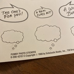 Vintage Scholastic Photo Quotes Funny Sayings Caption Stickers Rare 1988 Photo