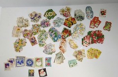 Huge lot Of 125 Vintage Small Stickers/Stamps NEW People Floral & More