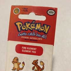 Lot of 4 Pokémon 1999 Sealed Sticker Packs: Normal, Grass, Fire, Bug Elements