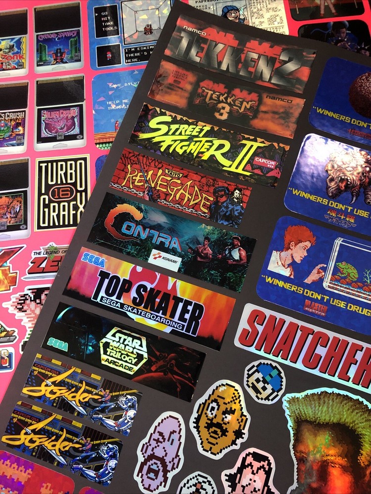 Custom Arcade Marquee Sticker Decal Holographic Glossy Vinyl @2×6”