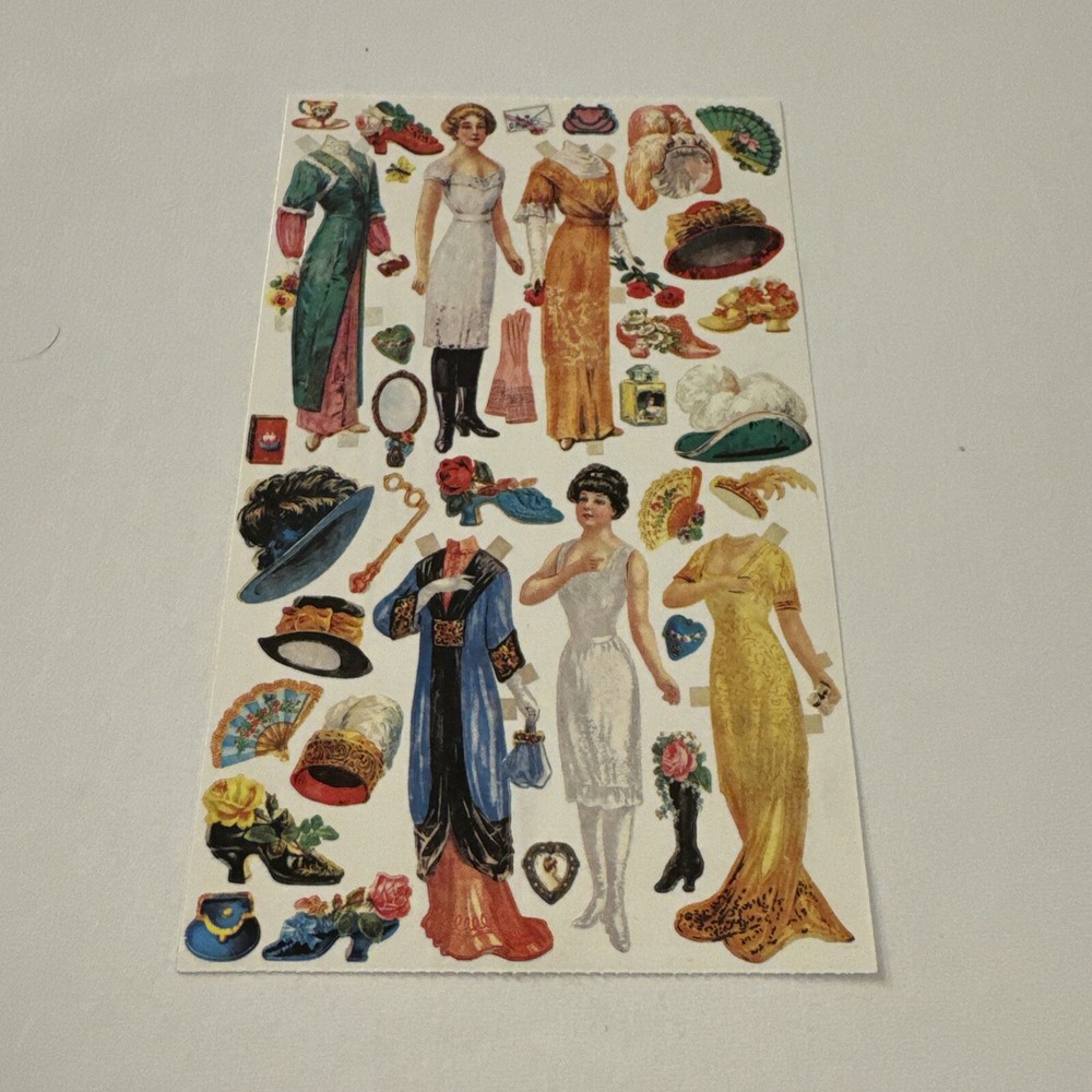 Punch Studio Sticker Sheet Paper Dolls Lady Clothes PD6