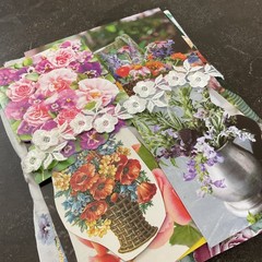 Petals & Pages Collection – Mixed Media Collage Pack, Floral Ephemera Bundle