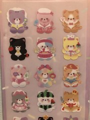 Kawaii Cute Cat Kitty Costume Party Scrapbook Sticker Sheet Scrapbook Diary Htf