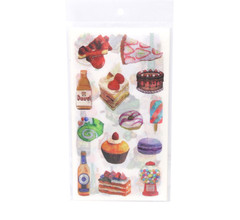 6Pcs Sweet Dessert Washi Food Cake Donuts Paper Scrapbooking Journal Sticker DIY