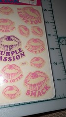 Vintage Stickers BJ Decal Specialties Clear See Through Lips Pucker Up New Pack