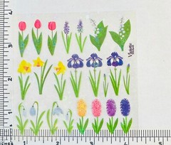 Violette Stickers Holographic Spring Flowers Crafts Planner Supply Scrapbook