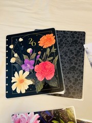 Happy Planner Lot of Classic Covers & Dividers – Moody Dark Floral – Deluxe
