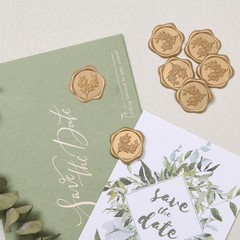 Wax Seal Stickers 100 Pcs 1.2″ Eucalyptus Leaf Self-Adhesive – Perfect