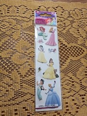 6 Asst Disney PRINCESS Belle Cinderella Ariel Dimensional Scrapbook Stickers New