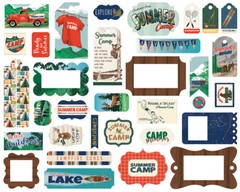 1 Pack Carta Bella Paper SUMMER CAMP Frames & Tags Die-Cut Ephemera