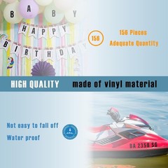 156 Pieces 30 Sheets Extra Large Letter Stickers,Vinyl Mailbox Numbers Alphab…