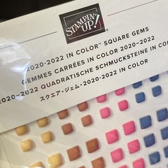 Stampin Up 2020-2022 Retired Color Square Gems 100 Each Pack Crafting Lot/2