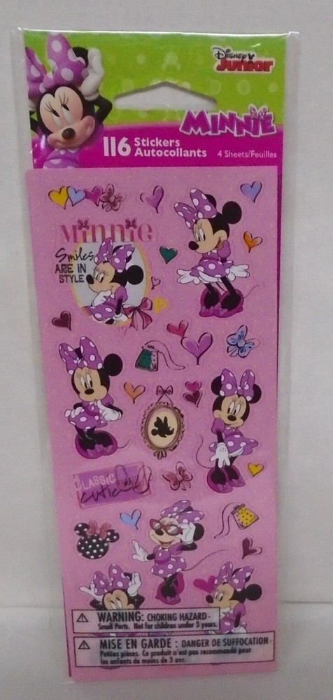 American Greetings Stickers Disney Minnie Mouse Purses Hearts Bows 116 Pieces