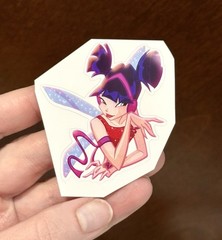 Winx Club Bloom Stella Aisha Flora Tecna Musa Fairy 6 Sticker Set