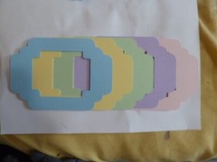 «Wall» style Scrapbooking frames set of 5 in 5 pastel colors