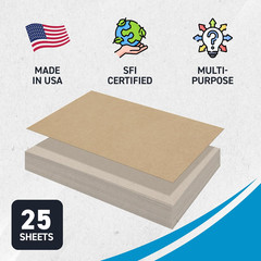 Magicwater Chipboard Sheet for DIY Projects – 11X17 Inch – 25 Pack – 50 Pt – Hea