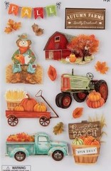 Country Fall 3 Dimensional Layered Stickers Set