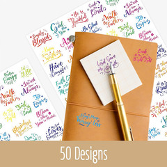 1000 PCS Bible Verse Stickers, Clear Inspirational Pray Stickers Encouraging Scr