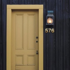 Gold Mailbox Numbers – 2 Inch Address Sign Stickers for Home, Office, Hotel Deco