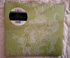Scrapbook Album by SEI Oasis 12 x 12 Green with Jacobean Pattern 20 Pages NEW