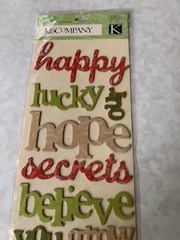 K&COMPANY STICKERS CLASSIC K CHIPBOARD MCKENNA WORDS 10PCS