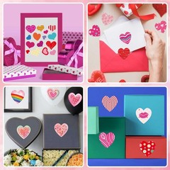 Heart Stickers for Kids, Valentines Day Colorful Heart Stickers Valentine’s Day
