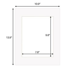 ZBEIVAN 11×14 White Picture Mats with Core Bevel Cut Frame Mattes for 8×10 Pictu
