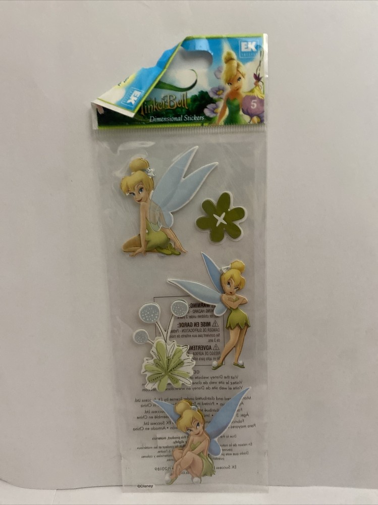 Disney Fairies EK Success Dimensional Stickers TINKERBELL Flowers Fairy