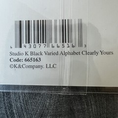 K&Company Studio K Varied Alphabet Clearly Yours Stickers Black Letters Graffiti