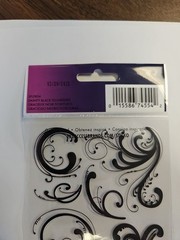 Dainty Black Flourishes Scrapbooking Stickers Sticko Decorative Design Fancy 8pc