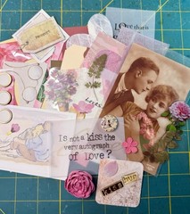 30+ pcs Ephemera Lot Junk Journal Scrapbook Collage Romance Vintage Post Card