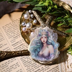 42 pcs Mermaid Translucent Vellum Matte Surface Paper Sticker Scrapbook Craft