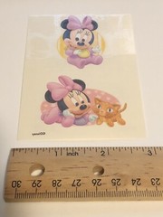 Disney’s Babies Vintage Vending Machine Sticker Wet Tattoo All Star Minnie Mouse