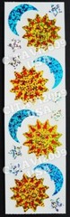 HAMBLY STUDIOS PRISMATIC GLITTER STICKERS SUN MOON & STARS VINTAGE RARE RETIRED
