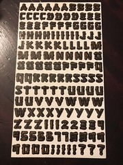 Rustic Mini Letter Stickers 3 sheets per