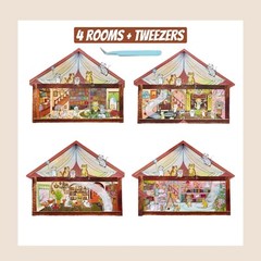4 (3D) 6.3 x 4.1 Isometric Scene Rooms. Reading, Recreational, Tea, and Music.