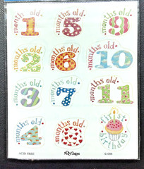 5 X 6″ NRN DESIGNS STICKERS: BABY FIRST 12 MONTHS