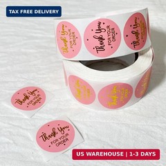 Thank You Stickers Small Business – 500Pcs 1inch Shipping Supplies, Elegant Labe